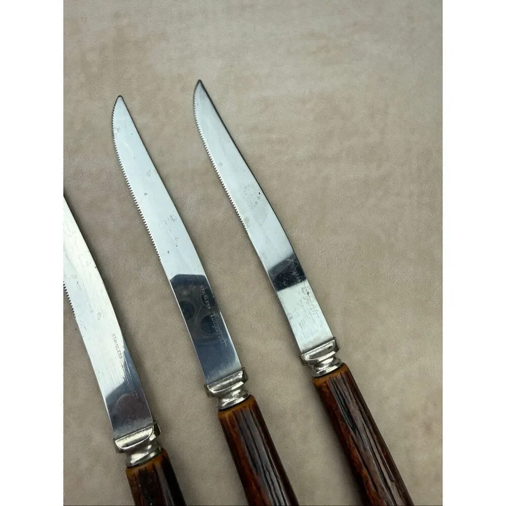 Vintage Forgecraft Knives Bakelite Handles Tested Mod MCM Set of 3